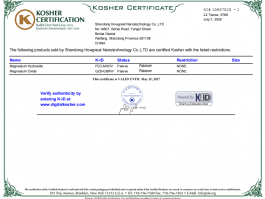 KOSHER CERTIFICATE